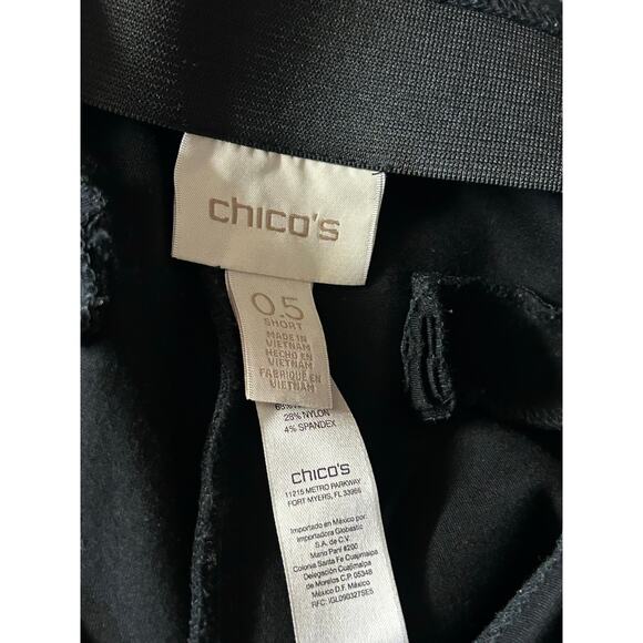 Chico’s Size 0.5 Short Petite (Small)‎ Black Career Pants  Slim Stretch Side Zip - Picture 6 of 11